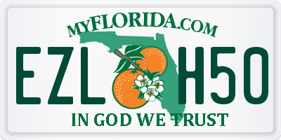 FL license plate EZLH50