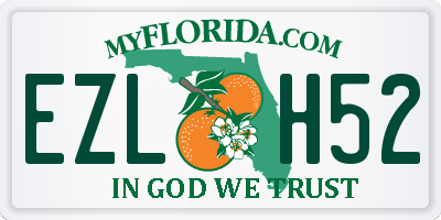 FL license plate EZLH52