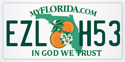 FL license plate EZLH53