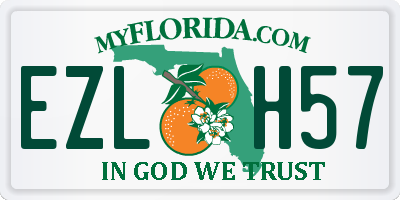 FL license plate EZLH57