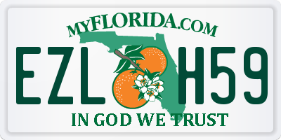 FL license plate EZLH59