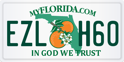 FL license plate EZLH60