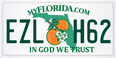 FL license plate EZLH62