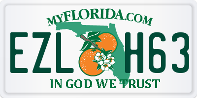 FL license plate EZLH63