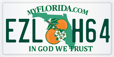 FL license plate EZLH64