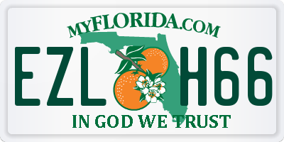 FL license plate EZLH66