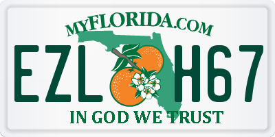 FL license plate EZLH67