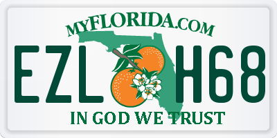 FL license plate EZLH68