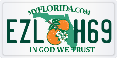 FL license plate EZLH69