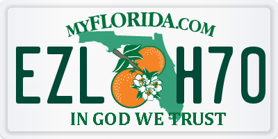 FL license plate EZLH70