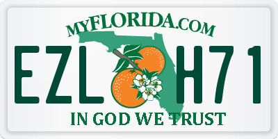 FL license plate EZLH71