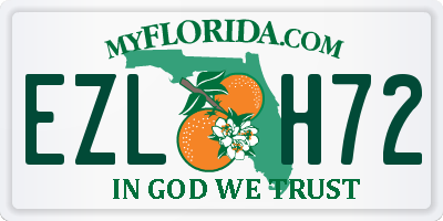 FL license plate EZLH72