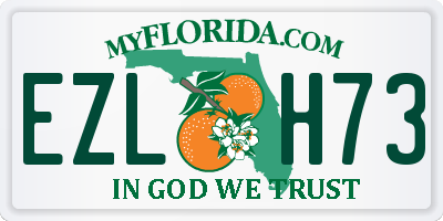 FL license plate EZLH73