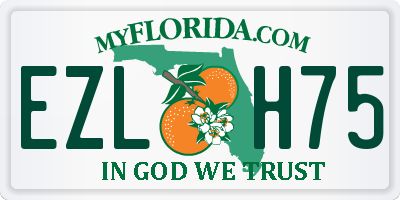 FL license plate EZLH75