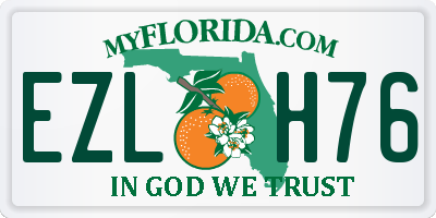 FL license plate EZLH76