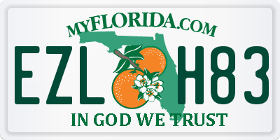 FL license plate EZLH83