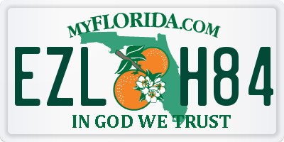 FL license plate EZLH84