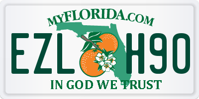 FL license plate EZLH90