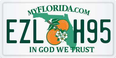 FL license plate EZLH95