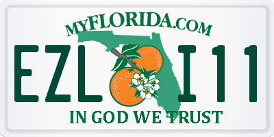 FL license plate EZLI11