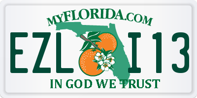 FL license plate EZLI13