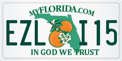 FL license plate EZLI15