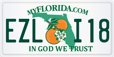 FL license plate EZLI18