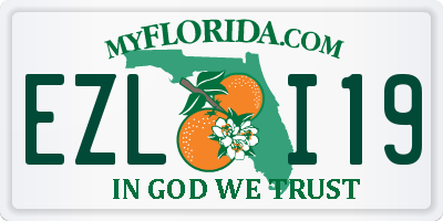 FL license plate EZLI19