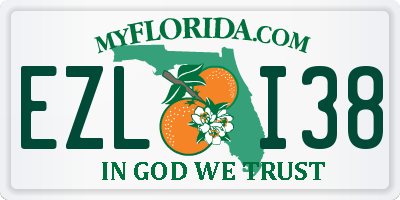 FL license plate EZLI38