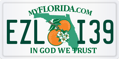 FL license plate EZLI39