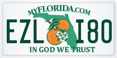 FL license plate EZLI80