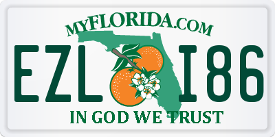 FL license plate EZLI86