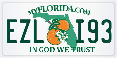 FL license plate EZLI93