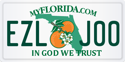 FL license plate EZLJ00