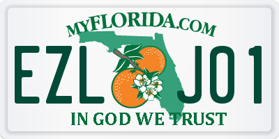 FL license plate EZLJ01