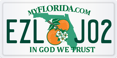 FL license plate EZLJ02