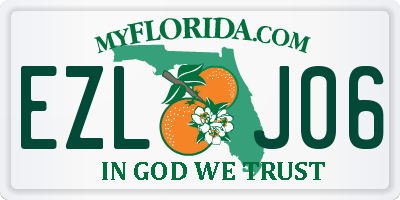 FL license plate EZLJ06