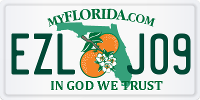 FL license plate EZLJ09