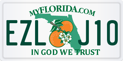 FL license plate EZLJ10