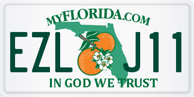 FL license plate EZLJ11