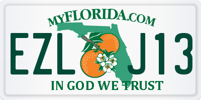 FL license plate EZLJ13