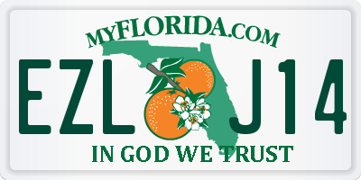 FL license plate EZLJ14