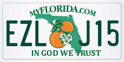 FL license plate EZLJ15