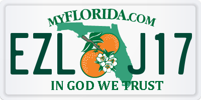 FL license plate EZLJ17