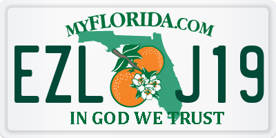 FL license plate EZLJ19