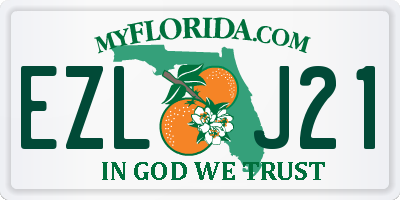 FL license plate EZLJ21