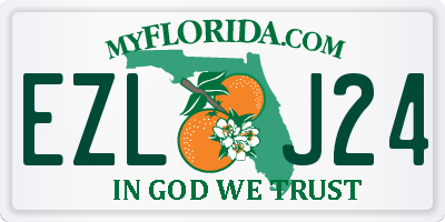 FL license plate EZLJ24