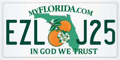 FL license plate EZLJ25