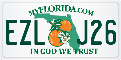 FL license plate EZLJ26