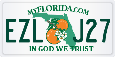 FL license plate EZLJ27